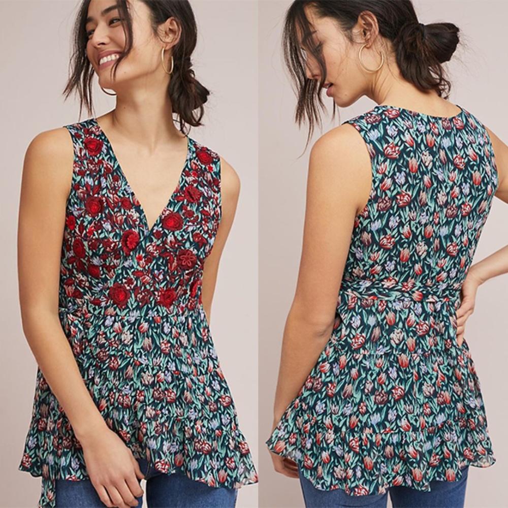 Anthropologie Posie Wrap Top